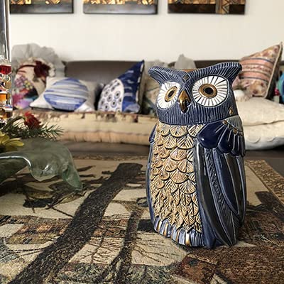 Amazon.co.jp: リンコナダ ブルーフクロウ 1005 陶器 動物 置物